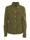 Fay Cotton And Linen Sahariana In Green