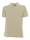 Fay Beige Polo In Green