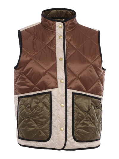 Fay Quilted Down Waistcoat In Green