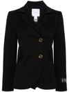 Patou Black Stretch Wool Blazer In Black