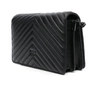 Pinko Lovebird Quilted Shoulder Bag In Black