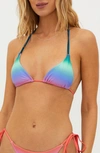 Beach Riot Winona Bikini Top In High Tide Ombre