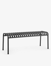 Hay Anthracite Palissade Powder-coated Galvanised-steel Bench In Black