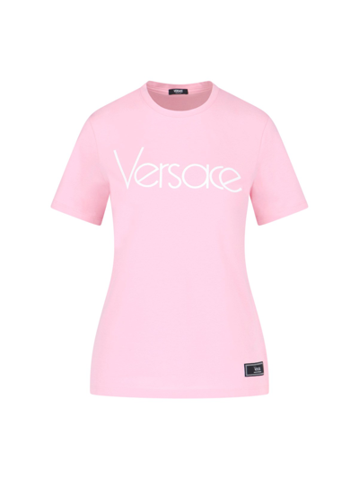 Versace "1978 Re-edition" Logo T-shirt In Pink