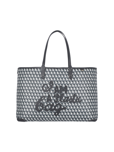 Anya Hindmarch "i Am A Plastic Bag" Tote Bag Small In Grey