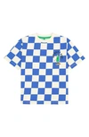 THE NEW THE NEW KIDS' CHECKERBOARD ORGANIC COTTON GRAPHIC T-SHIRT