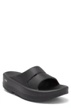 Oofos Oomega Ooahh Slide Sandal In Black