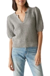 Michael Stars Gemma Puff Sleeve Sweater In Heather Grey