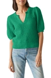 Michael Stars Gemma Puff Sleeve Sweater In Kelly