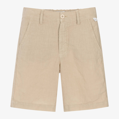 Il Gufo Kids' Boys Beige Linen Shorts