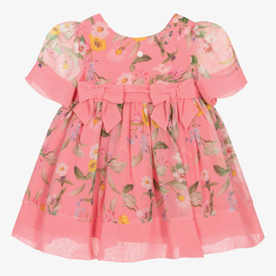 Patachou Babies' Girls Pink Floral Chiffon Dress