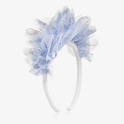Balloon Chic Kids' Girls Blue Floral Tulle Hairband