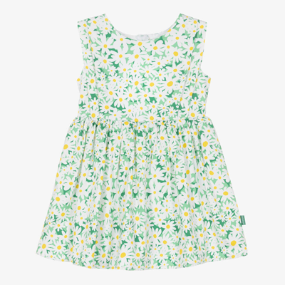 Tutto Piccolo Kids' Girls Green Daisy Cotton Dress