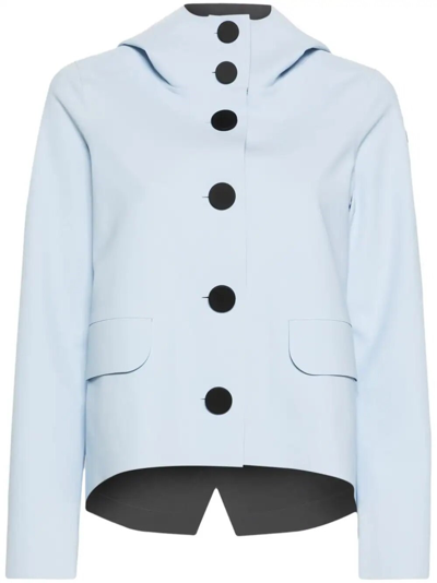 Rrd High-neck Hooded Jacket In Light Blue