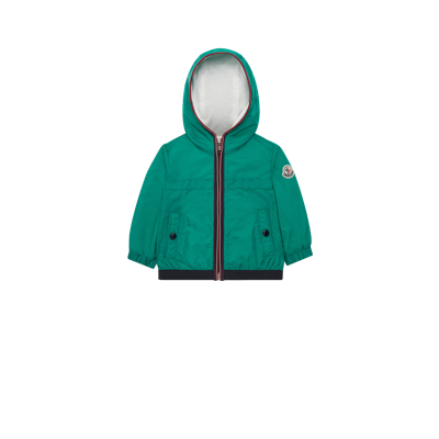 Moncler Kids' Boy's Anton Wind-resistant Hooded Jacket In Green,blue