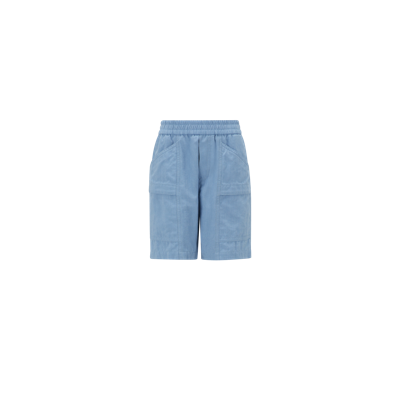 Moncler Kids' Bermuda En Denim In Blue