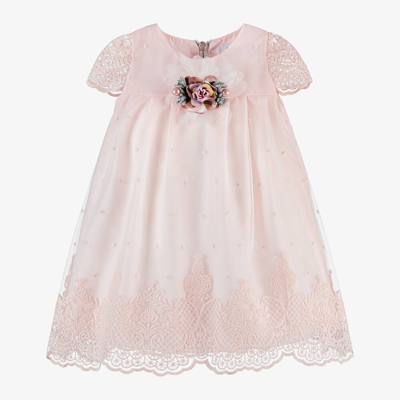Graci Babies' Girls Pink Tulle Flower Dress