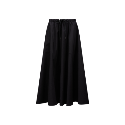 Moncler Collection Jupe Longue En Popeline In Black