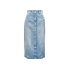 MONCLER COLLECTION DENIM MIDI SKIRT BLUE