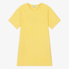 MARC JACOBS MARC JACOBS TEEN GIRLS YELLOW COTTON TOWELLING DRESS