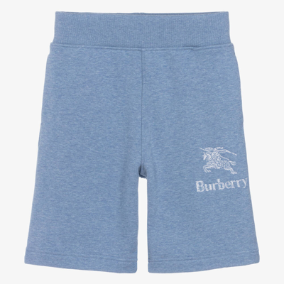 Burberry Teen Boys Blue Cotton Shorts