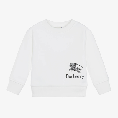 Burberry Kids' Girls White Cotton Sweatshirt