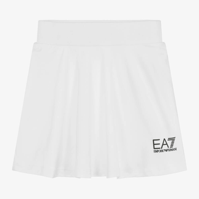 Ea7 Kids'  Emporio Armani Girls White Ventus7 Tennis Skirt & Shorts Set