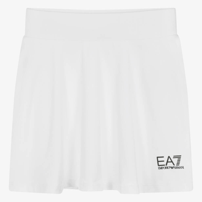 Ea7 Emporio Armani Teen Girls White Ventus7 Tennis Skirt & Shorts Set