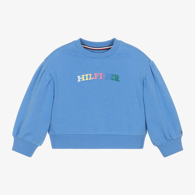 Tommy Hilfiger Kids' Girls Blue Cotton Sweatshirt