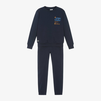 Ido Junior Kids'  Boys Navy Blue Cotton Tracksuit