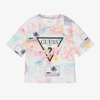 GUESS GIRLS PINK ICON COTTON T-SHIRT