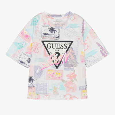 Guess Teen Girls Pink Icon Cotton T-shirt