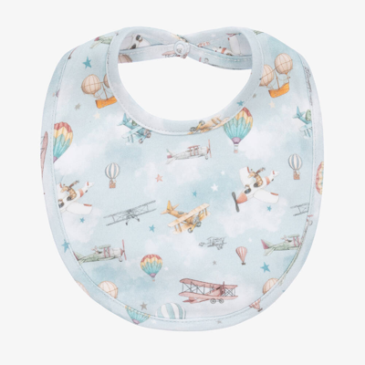 My Little Pie Baby Boys Blue Supima Cotton Balloon Bib