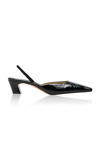 Khaite Roosevelt Slingback Leather Pumps In Black