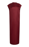 Khaite Lohan Mockneck Silk Maxi Dress In Dark Red