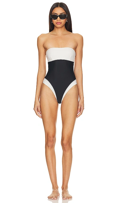 Lovers & Friends Moani Strapless One Piece In Black & White