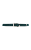 Khaite Benny Suede Belt In Green