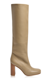 Khaite Willow Knee-high Leather Boots In Brown