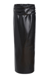 Khaite Wilner Leather Midi Skirt In Black