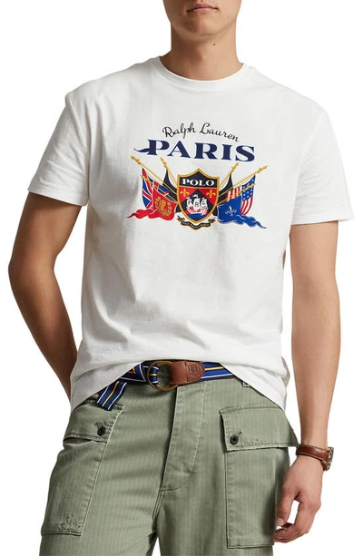 Polo Ralph Lauren Graphic-print Cotton T-shirt In White