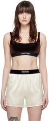 TOM FORD BROWN SCOOP NECK BRA