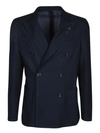 Lardini Blue Cotton Jacket In Black
