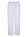 Moncler White Cotton Trousers In White