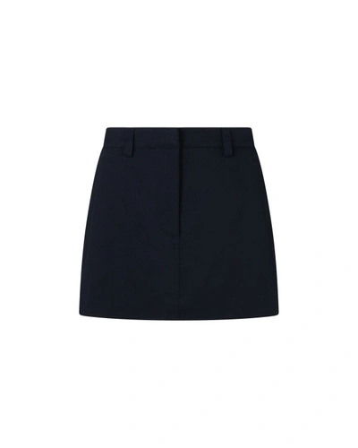 Serena Bute Military Mini Skirt - Midnight Navy In Black