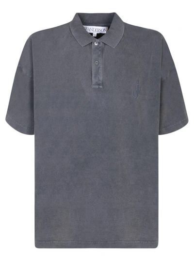 Jw Anderson Cotton Polo Shirt In Grey