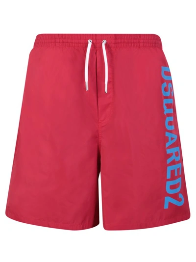 Dsquared2 Red Technicolor Swim Shorts