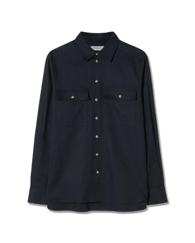 Serena Bute Military Shirt - Midnight Navy In Black