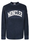 Moncler Navy Embroidered Sweatshirt In Black