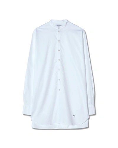 Serena Bute Collarless Oxford Shirt - White