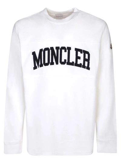 Moncler White Embroidered Sweatshirt